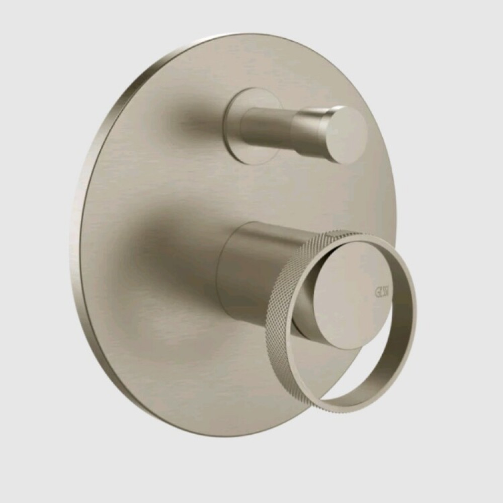 Смеситель для душа, Gessi, Anello, на 2 потребителя, цвет-Finox Brushed Nickel