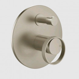 Смеситель для душа, Gessi, Anello, на 2 потребителя, цвет-Finox Brushed Nickel