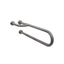 Поручень, Nofer, полукруглый левый неподвижный с тремя точками опоры, д 600, цвет-хром