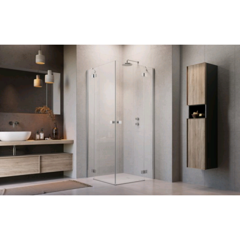 Дверь, Radaway, Essenza KDD, шв 900*2000, петли-справа, хром, цвет стекла-прозрачный, Easy Clean