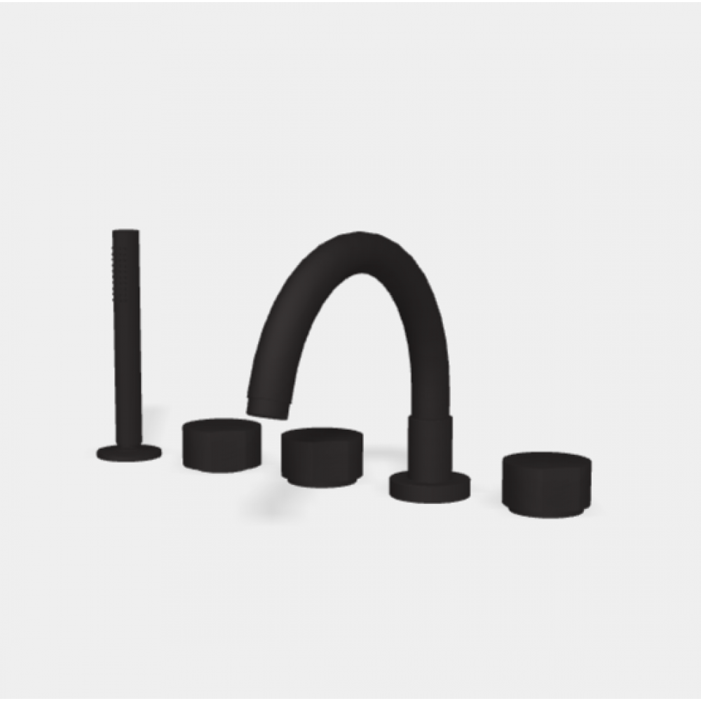 Смеситель для ванны и душа, Fima Carlo Frattini, So, цвет-чёрный матовый