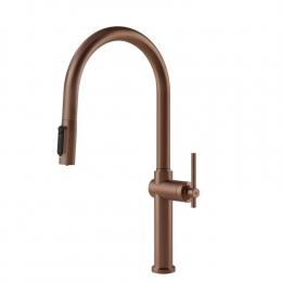 Смеситель для кухни, Gessi, Habito Filtered, с функцией фильтрации воды, цвет-Copper Brushed PVD