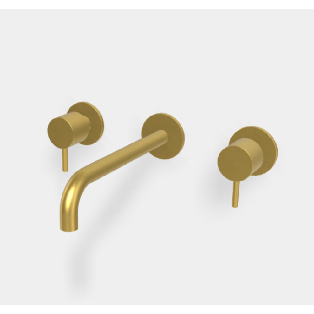 Смеситель для раковины, Fima Carlo Frattini, Spillo Up, цвет-брашированное золото