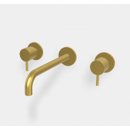 Смеситель для раковины, Fima Carlo Frattini, Spillo Up, цвет-брашированное золото