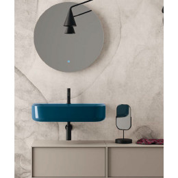 Раковина, Scarabeo, Glam, шгв 750*420*140, отверстия для смесителя-1, цвет-Ocean