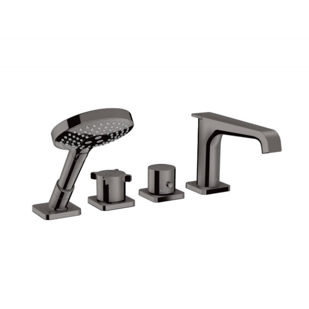 Смеситель для ванны и душа, Hansgrohe, Axor Citterio E, цвет-полированный черный хром