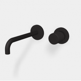 Смеситель для раковины, Fima Carlo Frattini, Spillo Tech, V COLLECTION, цвет-черный матовый