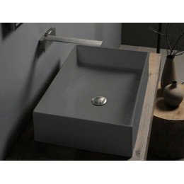 Раковина, Scarabeo, Teorema 2.0, шгв 600*400*140, отверстия для смесителя-отсутствуют, BIOKER, цвет-Lava