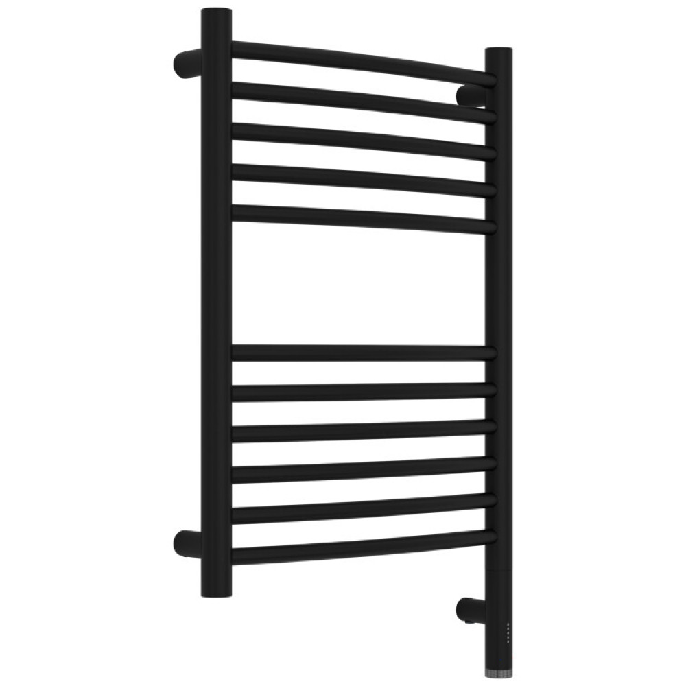 Полотенцесушитель, Сунержа, Богема 3.1, выгнутая, шгв 432*87*724, нижнее справа, МЭМ, цвет-чёрный матовый