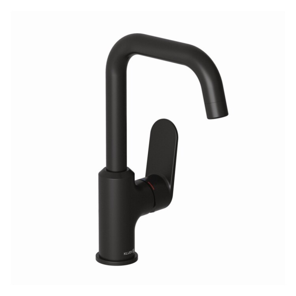 Смеситель для раковины, Kludi, X1, цвет-чёрный матовый