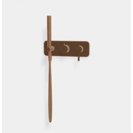 Смеситель для душа, Fima Carlo Frattini, Snap, на 2 потребителя, цвет-бронза брашированная янтарная