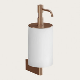 Дозатор для жидкого мыла, Gessi, Origini, шгв 75*127*229, цвет дозатора-Copper Brushed PVD/белый