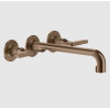 Смеситель для раковины, Gessi, Inciso, цвет-Copper Brushed PVD