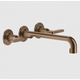 Смеситель для раковины, Gessi, Inciso, цвет-Copper Brushed PVD