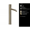 Смеситель для раковины, Gessi, Habito, INTRECCIO, цвет-Brushed Brass PVD