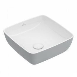 Раковина, Villeroy&Boch, Artis, шгв 410*410*130, отверстия для смесителя-отсутствуют, цвет снаружи/внутри-French Linen/белый