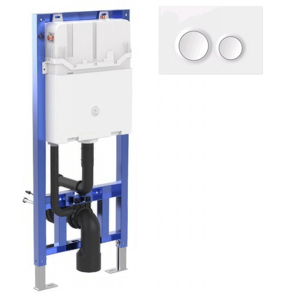 Инсталляция, Smartflow, для унитаза, шгв 500*120*1135, цвет клавиши-белый матовый