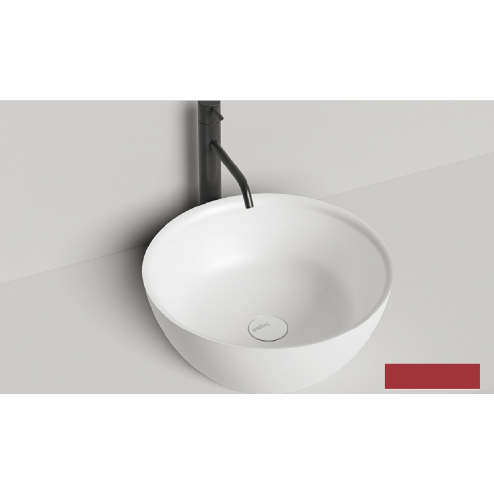 Раковина, Salini, ALDA, шгв 425*425*155, отверстия для смесителя-отсутствуют, цвет-RAL 3003