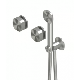 Смеситель для душа, Quadro design, SUPER, цвет-сталь брашированная