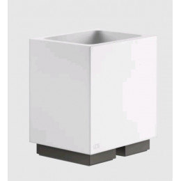 Стакан, Gessi, Rettangolo, шгв 105*85*126.5, цвет-белый/Black Metal Brushed PVD