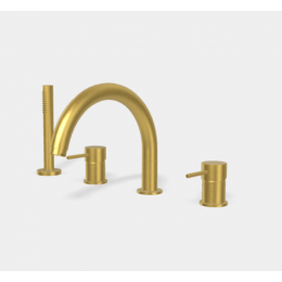 Смеситель для ванны, Fima Carlo Frattini, Spillo Up, цвет-брашированное золото