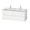 Тумба под раковину, Duravit, L-Cube, шгв 1290*481*550, раковина-необходимо заказать, цвет-белый глянцевый