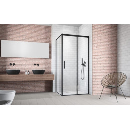 Боковая стенка, Radaway, Idea KDJ, левосторонняя, шв 900*2000, черный, цвет стекла-прозрачный, Easy Clean