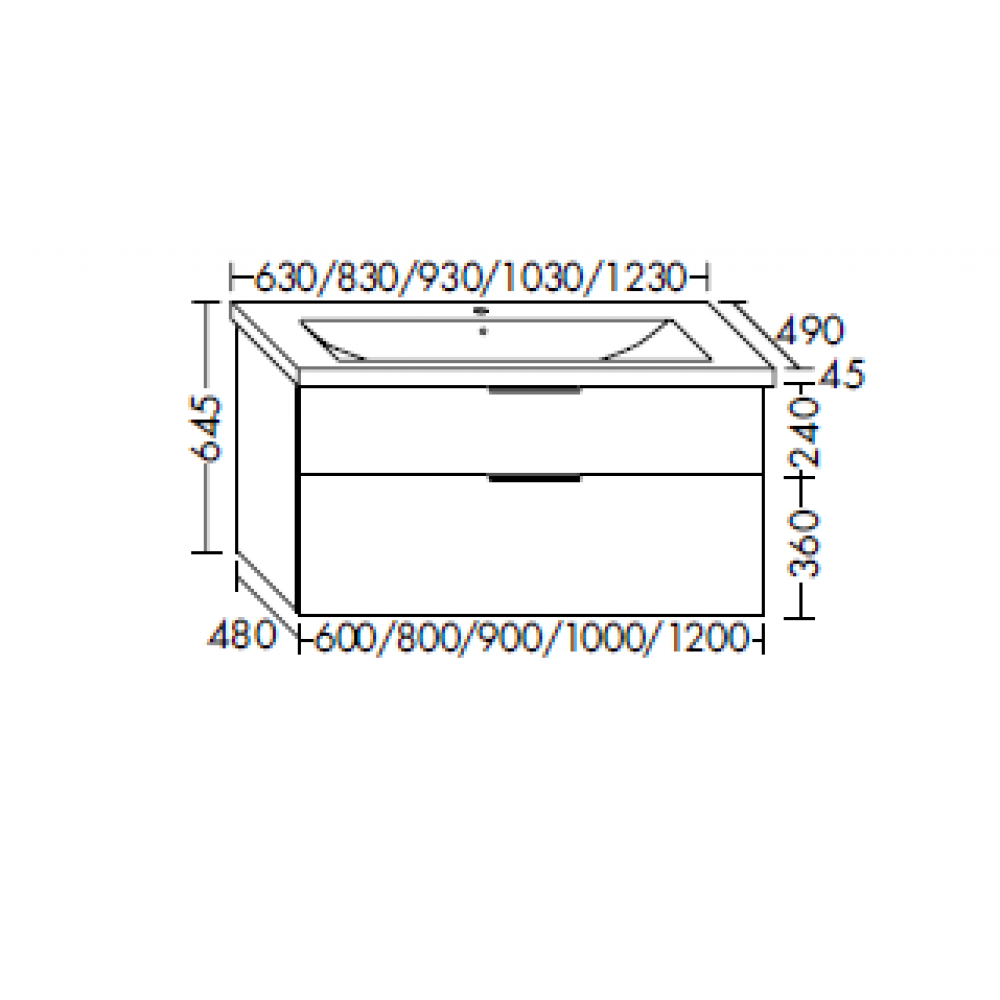 Тумба под раковину, Burg, Eqio, шгв 1030*490*645, раковина-в комплекте, цвет-кашемировый дубовый декор