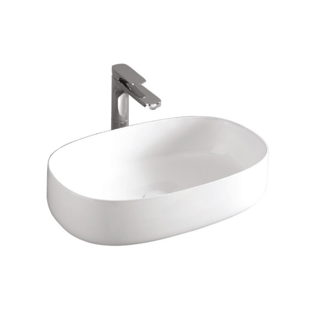 Раковина, Artceram, Cognac, шгв 550*350*145, отверстия для смесителя-отсутствуют, The.Saniglaze, цвет-белый глянцевый