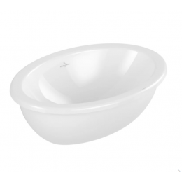 Раковина, Villeroy&Boch, Loop&Friends, шгв 430*280*180, отверстия для смесителя-отсутствуют, цвет-альпийский белый