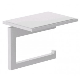 Бумагодержатель, Kludi, VELA C, шгв 139*97*109, без крышки, с полкой, цвет-белый матовый (Matt White, Bianco Opaco)