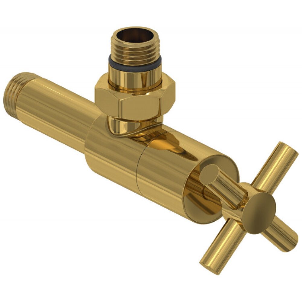 Вентиль, Сунержа, G 1/2" НР х G 1/2" НР, угловой, крест, цвет-золото