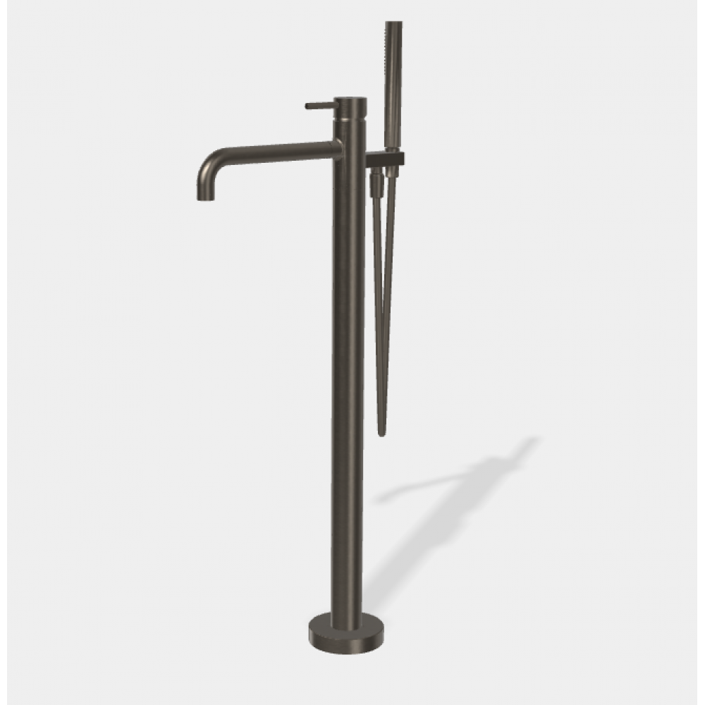 Смеситель для ванны и душа, Fima Carlo Frattini, Spillo Up, цвет-хром черный брашированный