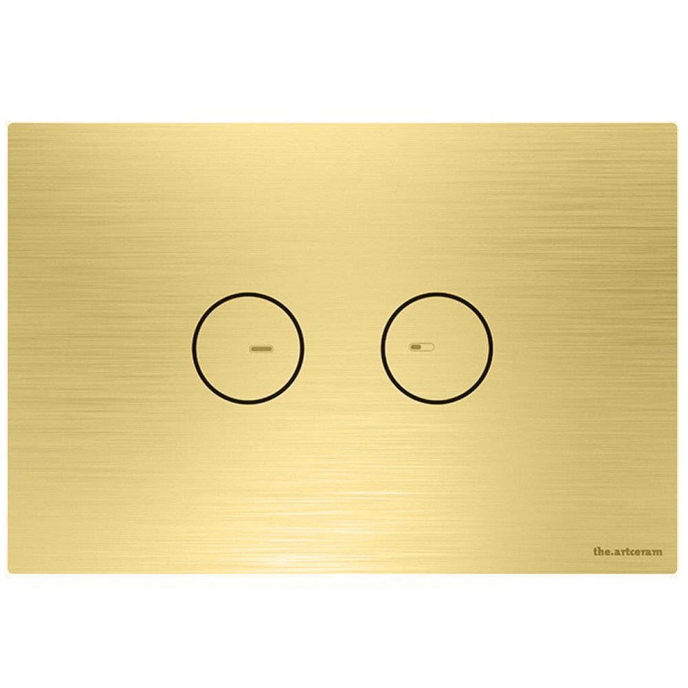 Клавиша смыва, Artceram, Inox 715, для унитаза, шгв 245*5.5*165, цвет-латунь брашированная/шлифованная PVD(Brushed Brass PVD)