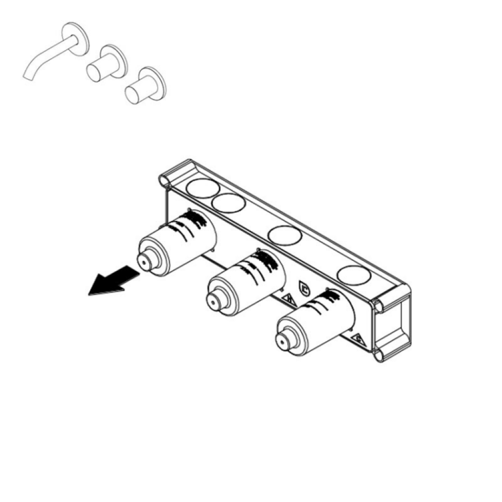 Внутренняя часть, Ritmonio, назначение-смеситель для раковины, на 3 отверстия, не окрашен