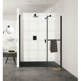 Дверь, Huppe, Design Pure, шв 1200*2000, блестящее серебро, цвет стекла-прозрачный, Anti-Plaque