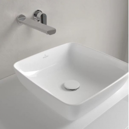 Раковина, Villeroy&Boch, Artis, шгв 410*410*130, отверстия для смесителя-отсутствуют, CeramicPlus, цвет-камень белый