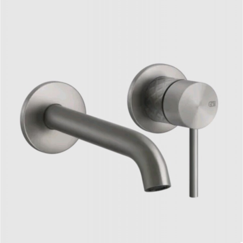 Смеситель для раковины, Gessi, 316 Intreccio, цвет-Steel Brushed