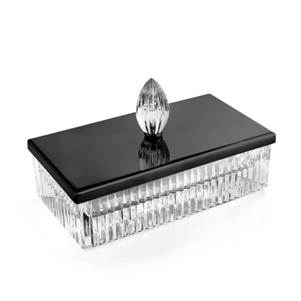 Контейнер для бумажных салфеток, 3SC, Elegance, настольный, шгв 230*125*70, цвет-никель черный матовый