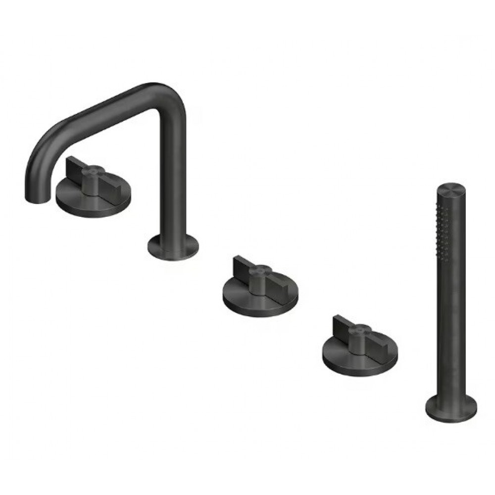 Смеситель для ванны и душа, Quadro design, Valvola01, цвет-золото черное