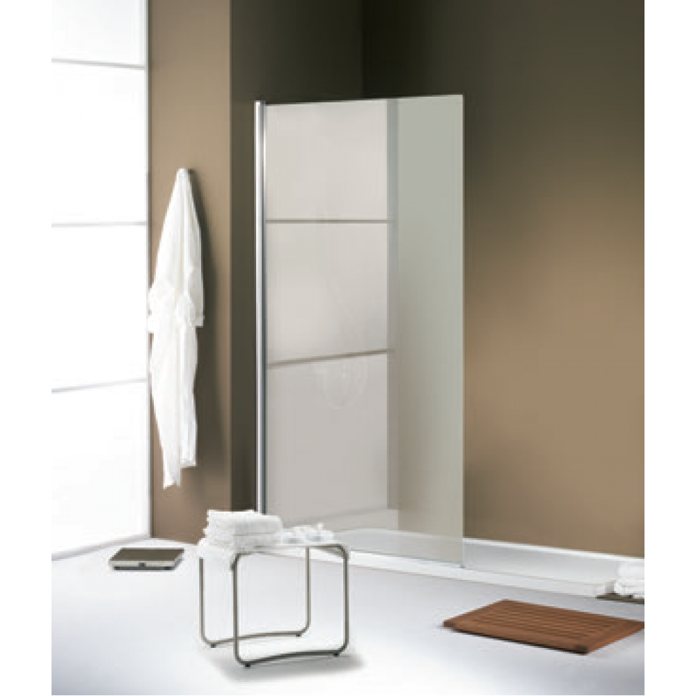 Шторка на ванну, Huppe, Design, шв 900*1500, цвет фурнитуры-серебристый глянцевый, цвет стекла-прозрачный