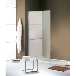 Шторка на ванну, Huppe, Design, шв 900*1500, цвет фурнитуры-серебристый глянцевый, цвет стекла-прозрачный