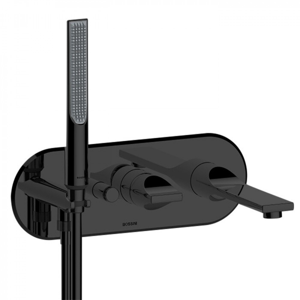 Смеситель для ванны и душа, Bossini, APICE, цвет-черный матовый