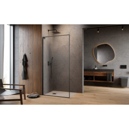 Душевая перегородка, Radaway, Modo F SL II, левосторонняя,  шв 800*2000, GunMetal Brushed, цвет стекла-прозрачный, Easy Clean