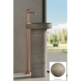 Раковина, DEA Design, Prato, шгв 450*450*900, отверстия для смесителя-отсутствуют, цвет-Travertine