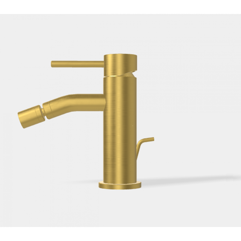 Смеситель для биде, Fima Carlo Frattini, Spillo Up, цвет-брашированное золото