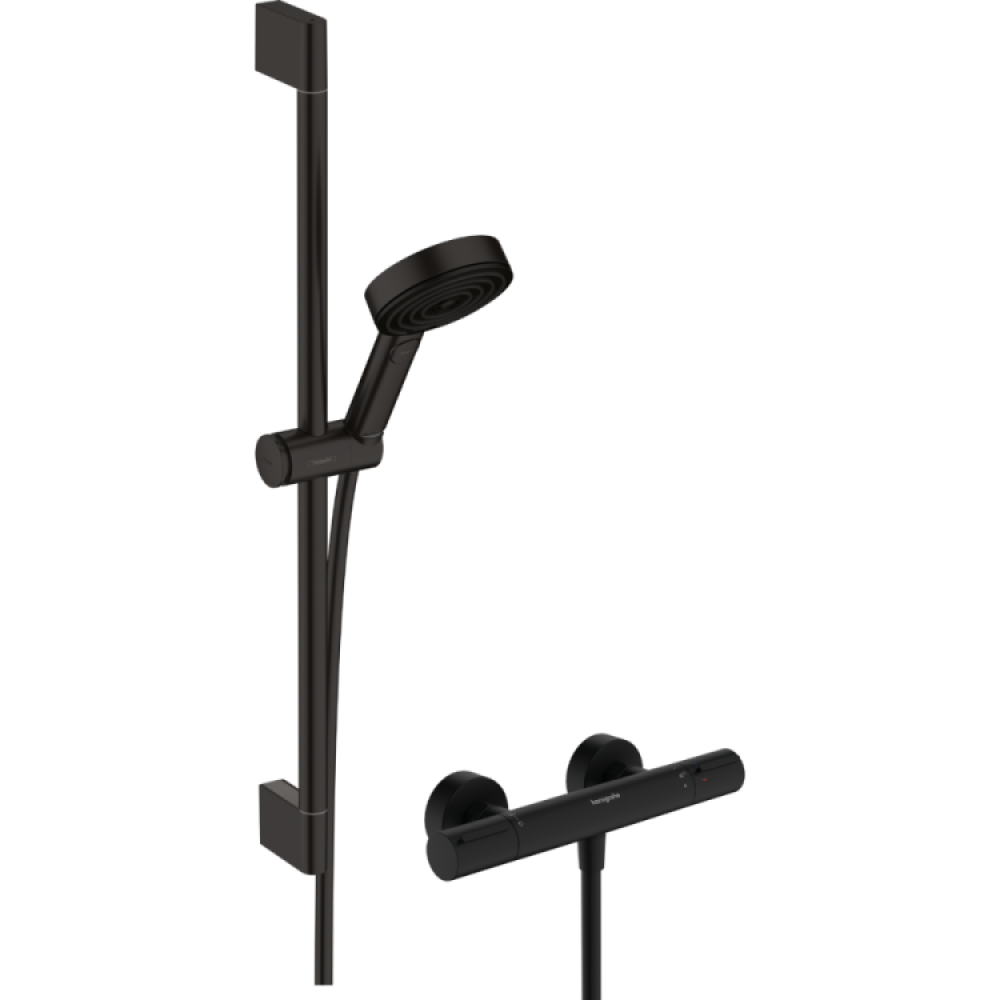Душевой гарнитур, Hansgrohe, Pulsify Select, 105, цвет-черный матовый