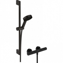 Душевой гарнитур, Hansgrohe, Pulsify Select, 105, цвет-черный матовый