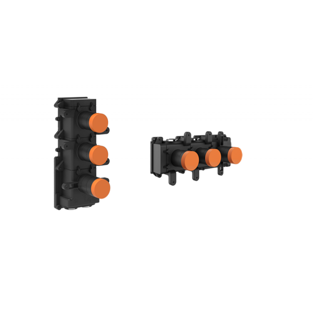 Внутренняя часть, Gessi, назначение-смеситель для душа термостатический на 2 независимых выхода, цвет-хром