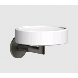 Мыльница, Gessi, Anello, шгв 115*127*79, цвет-белый/Black Metal Brushed PVD